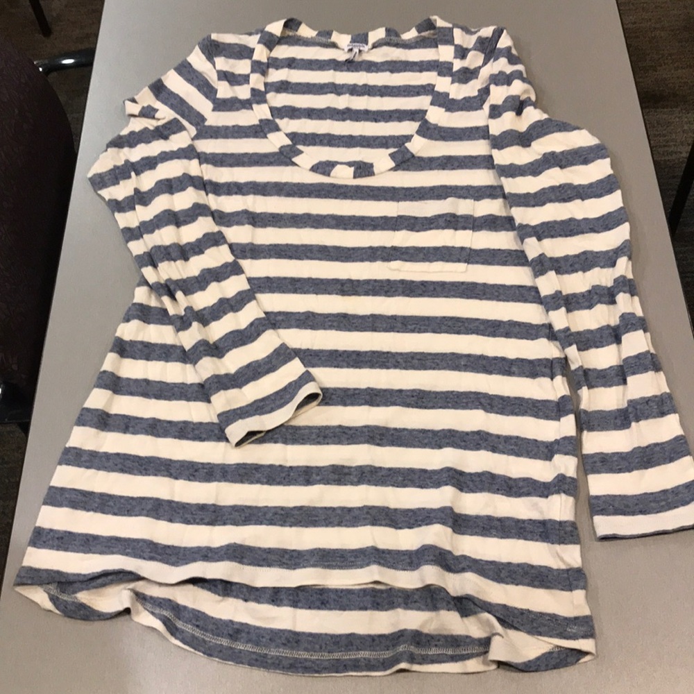 Blue Striped Long Tee
